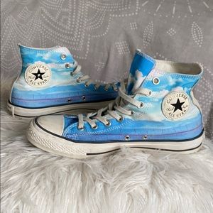Converse- High Top -ocean landscape print